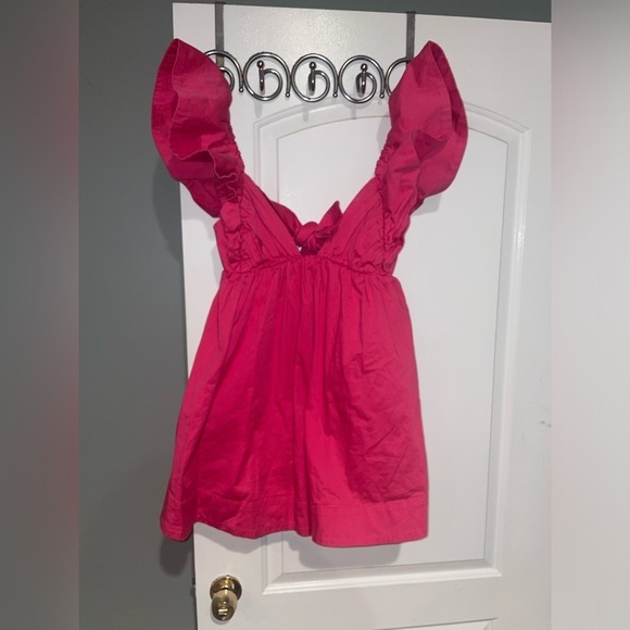 For Love And Lemons Clementine Pink Ruffle Dress 🩷 XS - Picture 10 of 15